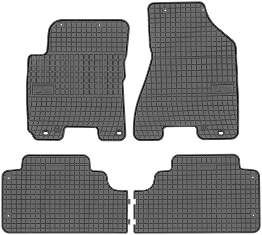 Dywaniki gumowe czarne Frogum z mocowaniami do Hyundai Tucson od 2004 do 2010