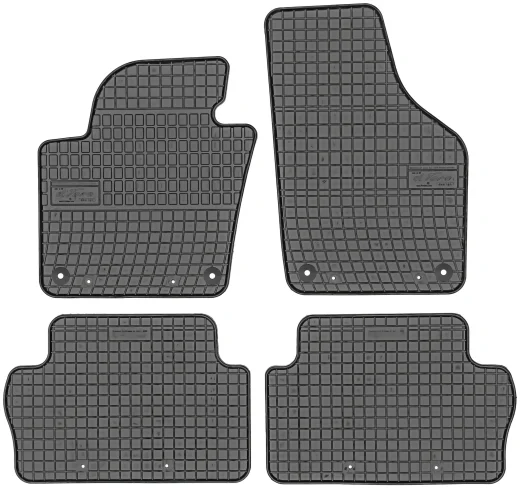 Dywaniki gumowe czarne Frogum z mocowaniami do Seat Alhambra od 2010 do 2020
