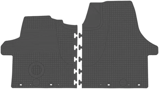 Dywaniki gumowe czarne Doma do Volkswagen Transporter od 2003 do 2015